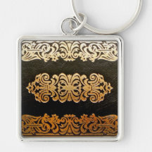 Old Leather Book Cover Key Chains