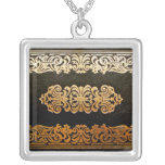 Old Leather Book Cover Pendant