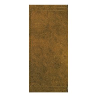old leather book cover personalized rack card