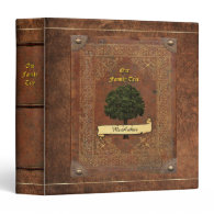 Old Leather Look Family Tree Genealogy Vinyl Binder