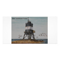 Old lighthouse Voslap Photo Card