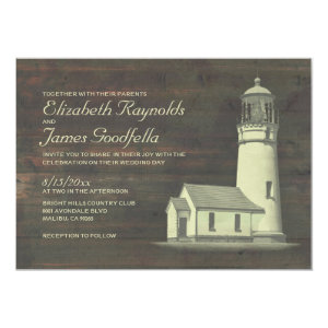 Old Lighthouse Wedding Invitations 5