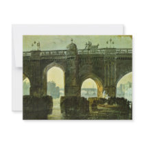 Old London Brige By Turner Joseph Mallord William Personalized Announcement