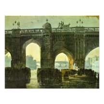 Old London Brige By Turner Joseph Mallord William Personalized Announcement