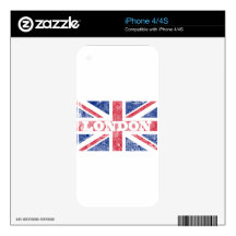 Old London flag Skins For iPhone 4