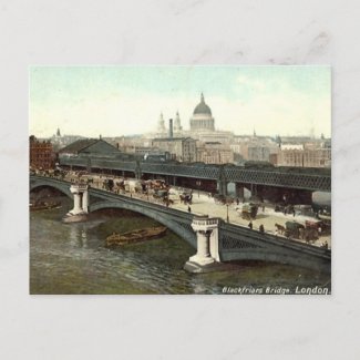 Old London Postcard - Blackfriars Bridge postcard