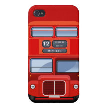 Old London Red Double Decker Bus iPhone 4 Case