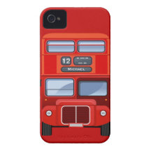 Old London Red Double Decker Bus iPhone 4 Case
