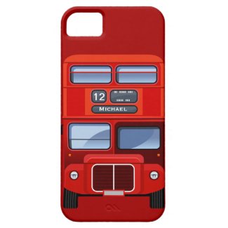 Old London Red Double Decker Bus iPhone 5 Case