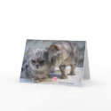 old love lies deep.....cat greeting card