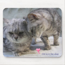 Old love lies deep - cat mousepad mousepads