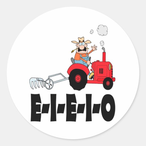 old macdonald eieio cartoon sticker