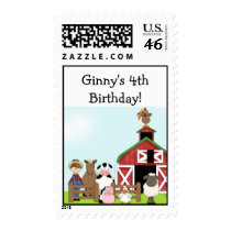 Old MacDonald Farm Barnyard EIEIO Postage Stamps