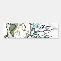 old man and wind BumperSticker bumper stickers