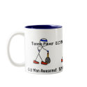 Old Man Awesome! Tennis Player mugs by OldManAwesome Old Man Awesome! Tennis Player mugs