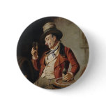 Old Man Drinking Beer Painting buttons