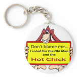 old man hot chick keychains