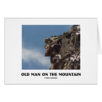 Old Man On The Mountain (Optical Illusion) Greeting Card