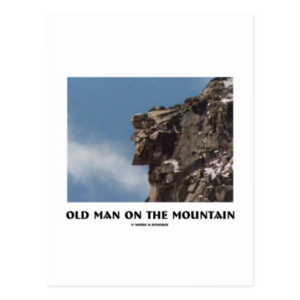 Old Man On The Mountain (Optical Illusion) Postcard