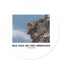 Old Man On The Mountain (Optical Illusion) Sticker
