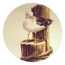 OLD MAN SEAGULL by SHARON SHARPE stickers