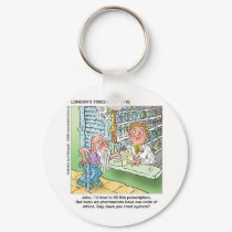 Old Man & The Pharmacy Funny Offbeat Cartoon Gifts keychains by beardiethor123 Old Man & The Pharmacy Funny Offbeat Cartoon Gifts keychains