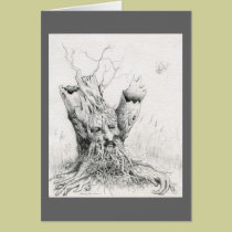 "Old Man Tree Spirit" graphite cards