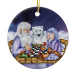 Old Man Winter and Jack Frost Play Chess Ornamnent Christmas Ornament