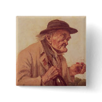 Old Man with a glass of wine Pins