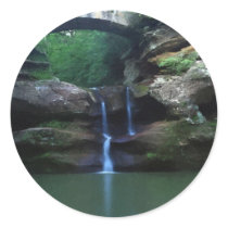 Old Man's Cave Round Stickers