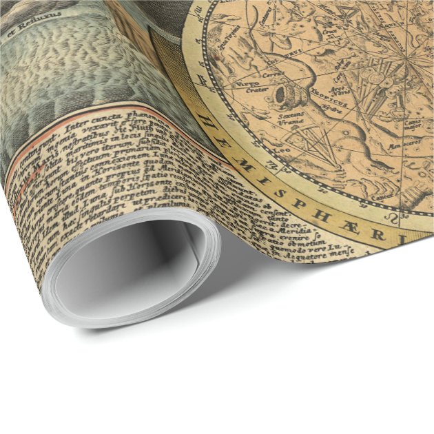 Old Map of Ancient World Vintage Cartography Wrapping Paper 3/4