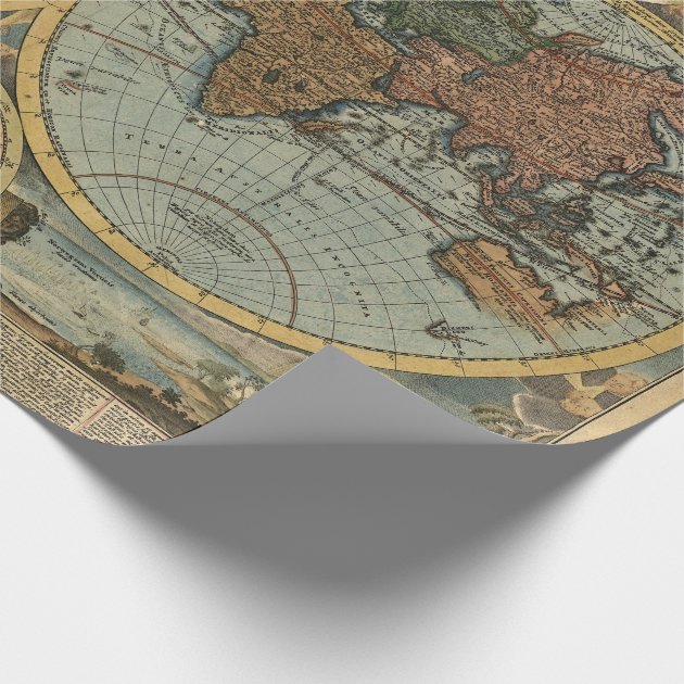 Old Map of Ancient World Vintage Cartography Wrapping Paper 4/4