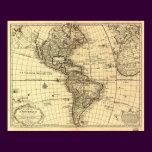 Old Map of Western Hemisphere. French 1780