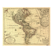 Old Map of Western Hemisphere. French 1780 posters by JPBurke Old Map of Western Hemisphere. French 1780 posters