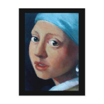 OLD MASTERS PEARL EARRING postcards