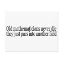Old Math to Field postcards