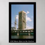 Old Meets New in the Harbor Print