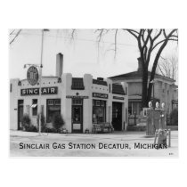 Old Michigan Gas Station postcards