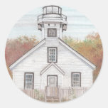 Old Mission Point Light House Round Sticker