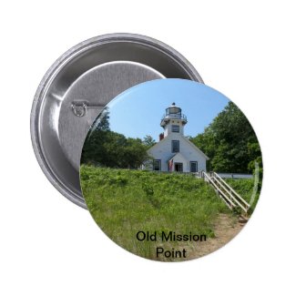 Old Mission Point Lighthouse Button