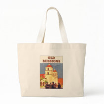 Old Missions, Mission Santa Barbara Canvas Bags