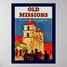 Old Missions Santa Barbara Print