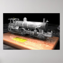 Old Model Train Print