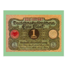 Old Money: 1 German Mark Post Cards