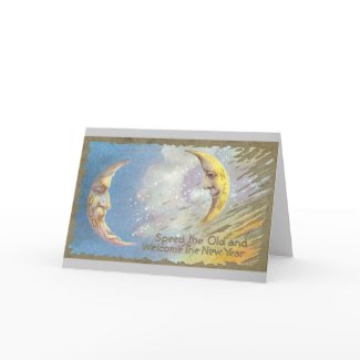 Old Moon and New Moon card