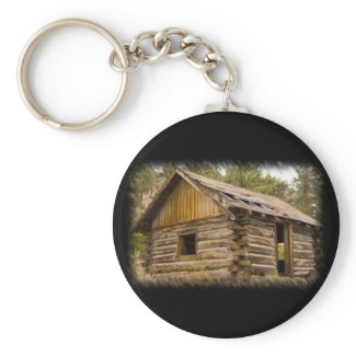 Old Mountain Cabin Keychains