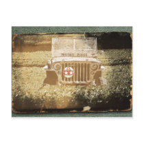 Old MP Jeep postcard