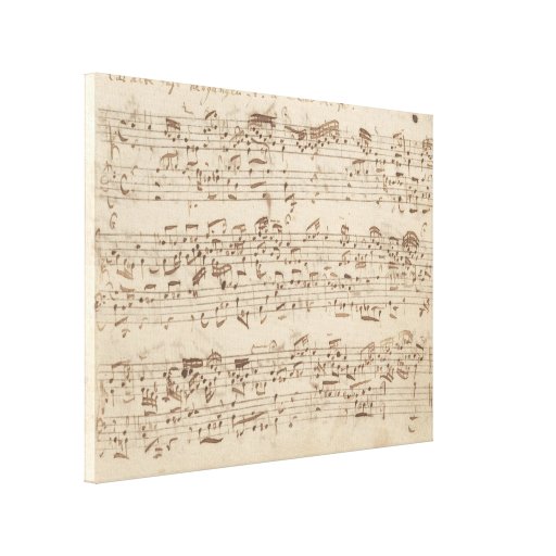 Old Music Notes Bach Music Sheet Canvas Print Zazzle