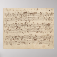Old Music Notes - Bach Music Sheet Posters