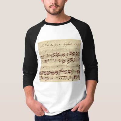 Old Music Notes - Bach Music Sheet T-shirts